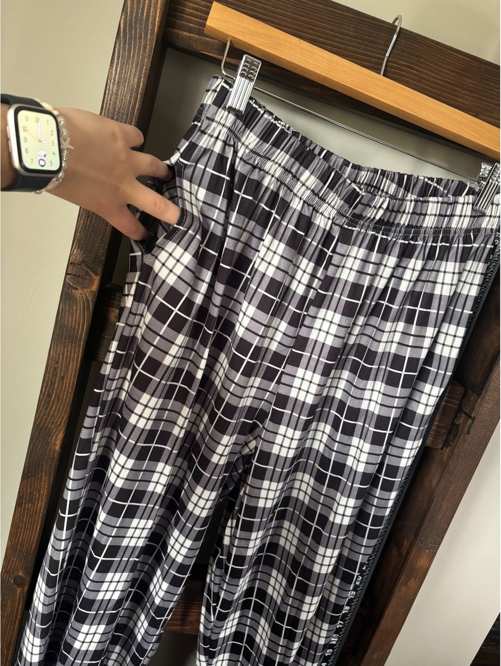 Black & White Plaid Pants - Picture 5 of 7